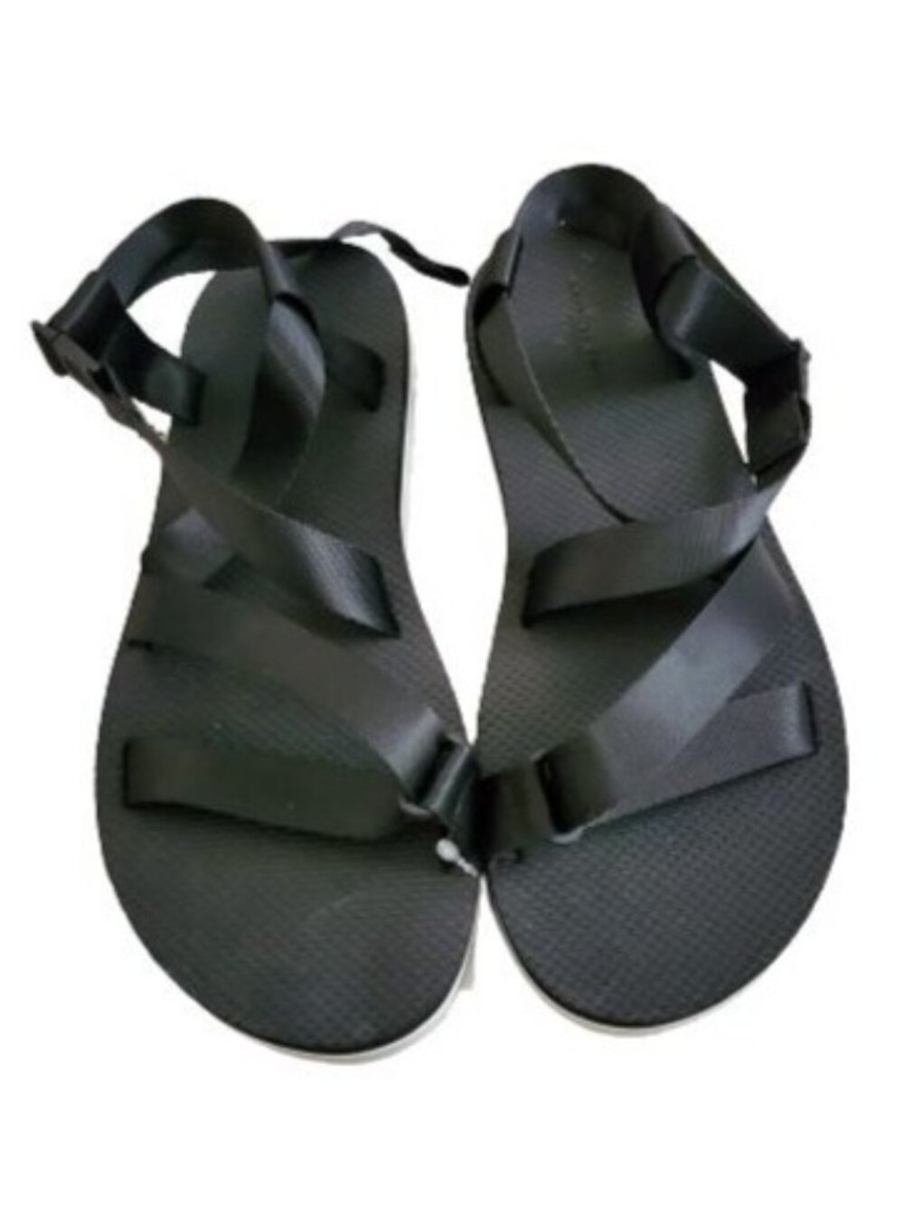 AMERICAN EAGLE OUTFITTERS Unisex Black Back Ankle Strap Sandals Size 9 NWOT - Picture 2 of 11